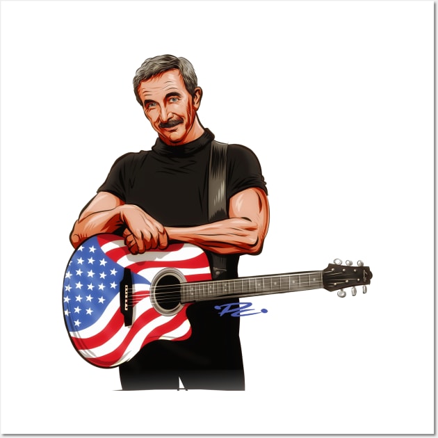 Aaron Tippin - An illustration by Paul Cemmick Wall Art by PLAYDIGITAL2020